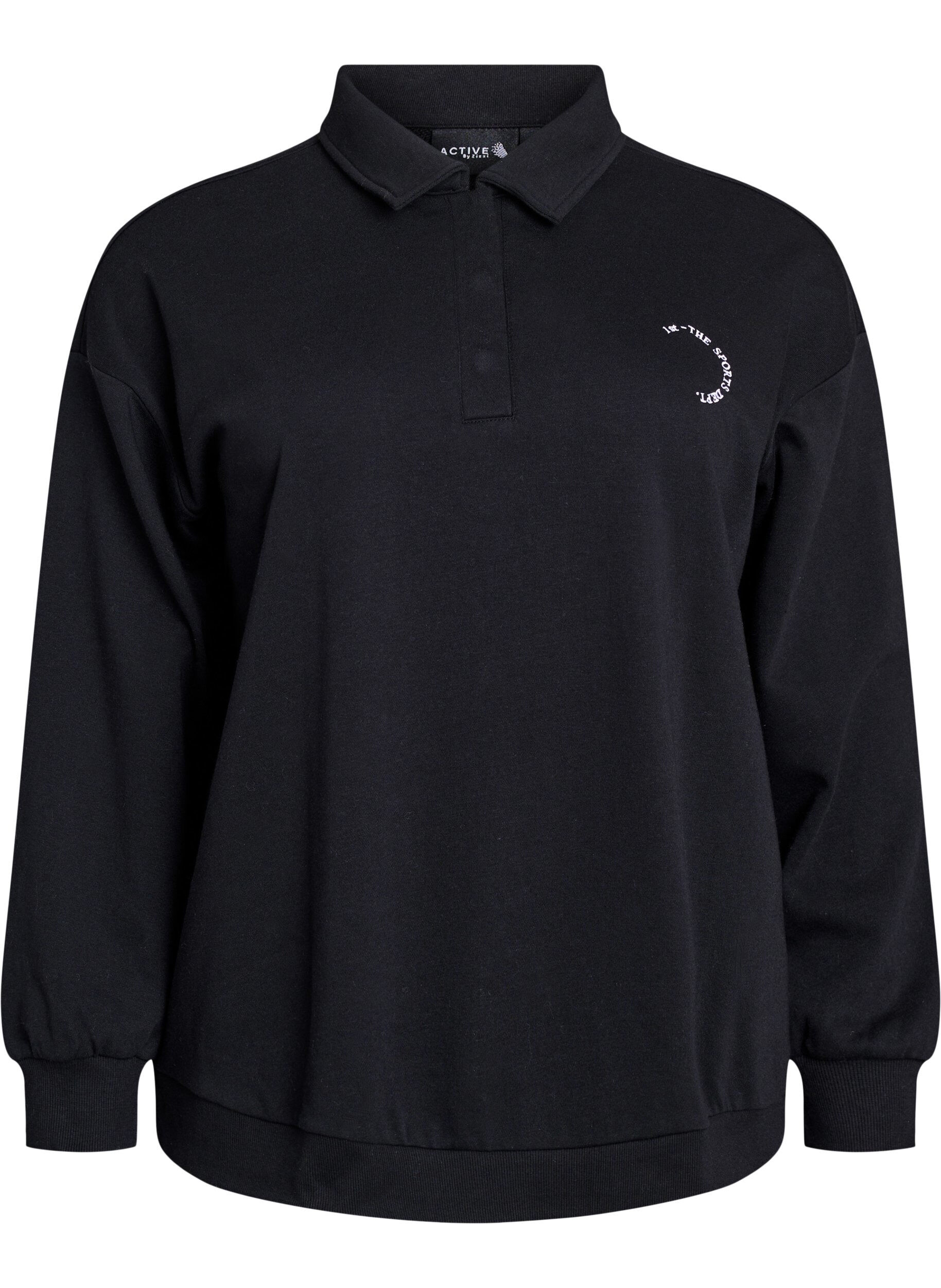 Sportlicher Sweatshirt mit Kragen