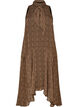 Robe midi en mousseline &agrave; imprim&eacute; l&eacute;opard avec ceinture &agrave; nouer, Marron, Packshot image number 0