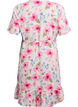 Robe portefeuille florale &agrave; manches courtes, Blanc, Packshot image number 1