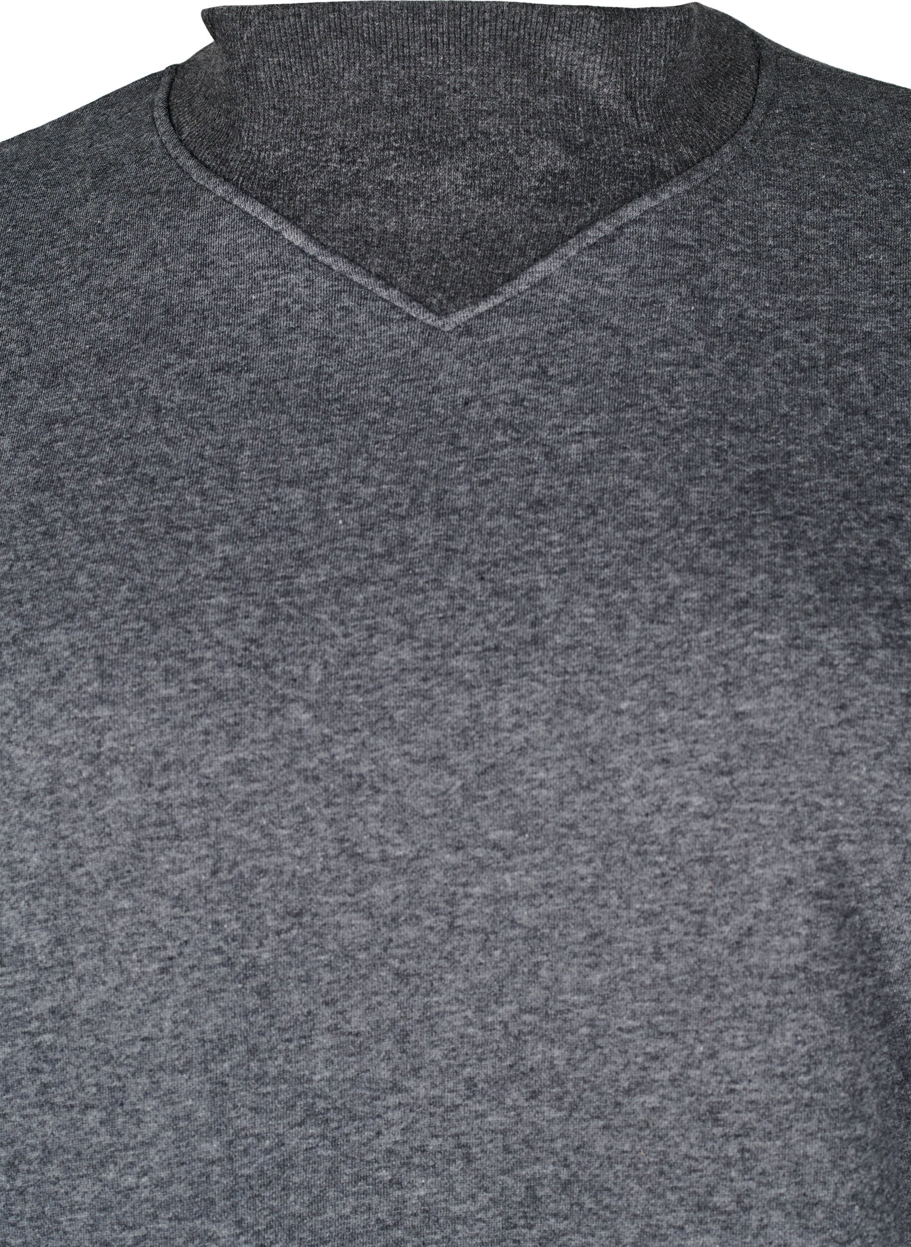 Zizzi Sweat-shirt &agrave; col montant et manches longues, Gris anthracite, Packshot image number 2
