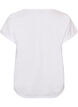 T-shirt aus Baumwolle mit H&auml;keldetail, Wei&szlig;, Packshot image number 1