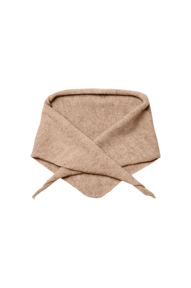Gestricktes Dreieckstuch, Beige, Packshot image number 0