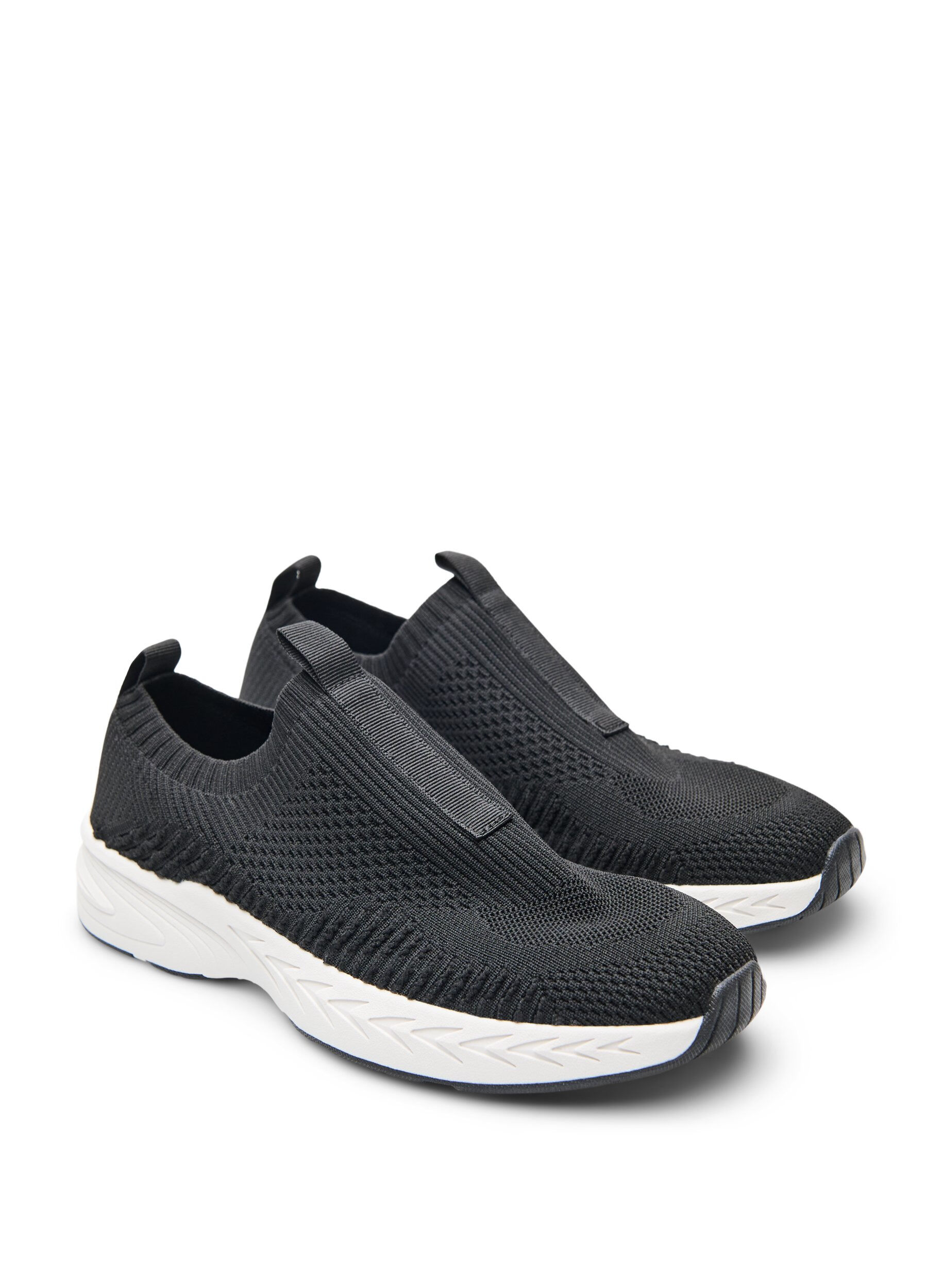 Zizzi Weit geschnittener Slip-On-Sneaker, Schwarz, Packshot image number 1