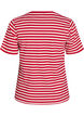 T-shirt ray&eacute; &agrave; texture c&ocirc;tel&eacute;e, Rouge, Packshot image number 1