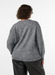 Pull avec application florale, Gris, Model image number 2
