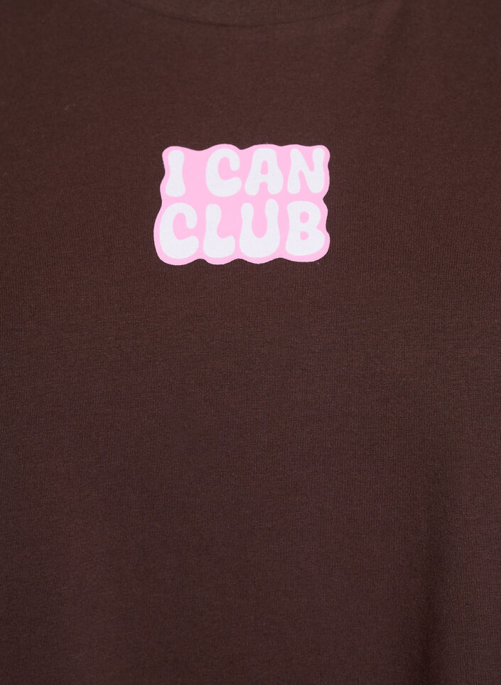 Sportliches T-Shirt aus Bio-Baumwolle, Braun, Packshot image number 2