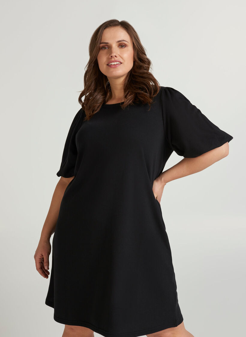 Robe sweat-shirt, Black, Model image number 0