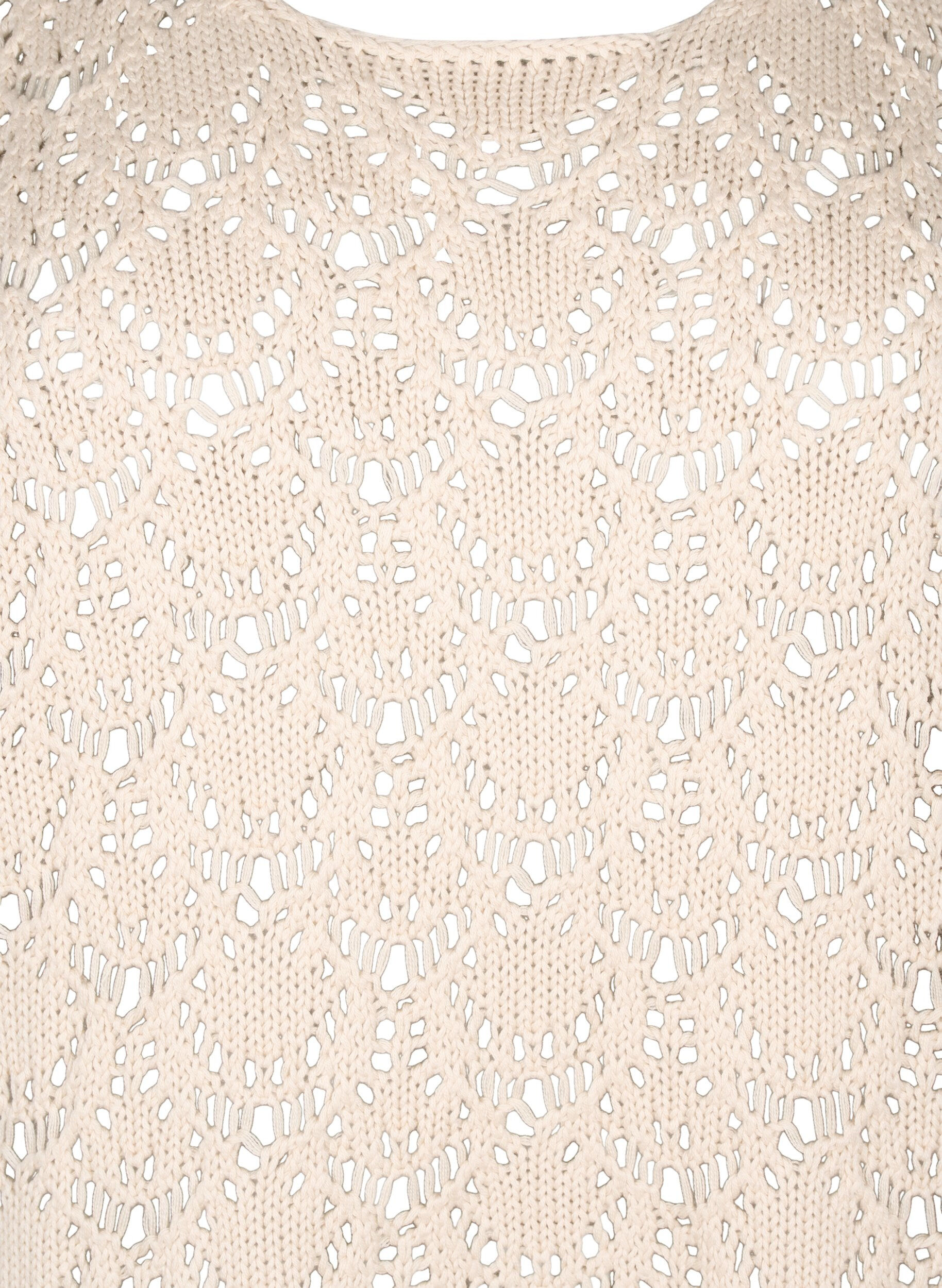 Zizzi Chemisier en maille &agrave; manches courtes chauve-souris, Beige, Packshot image number 2