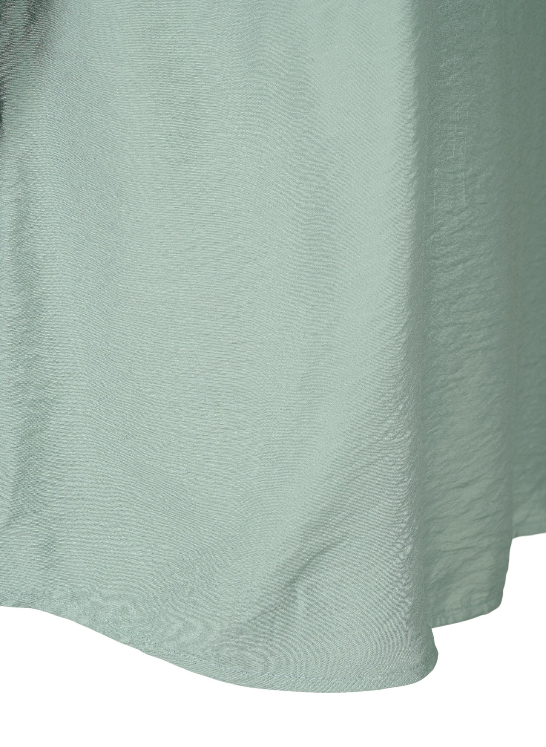 Zizzi Blouse &agrave; couleur unie avec manches 3/4, Chinois Green, Packshot image number 3