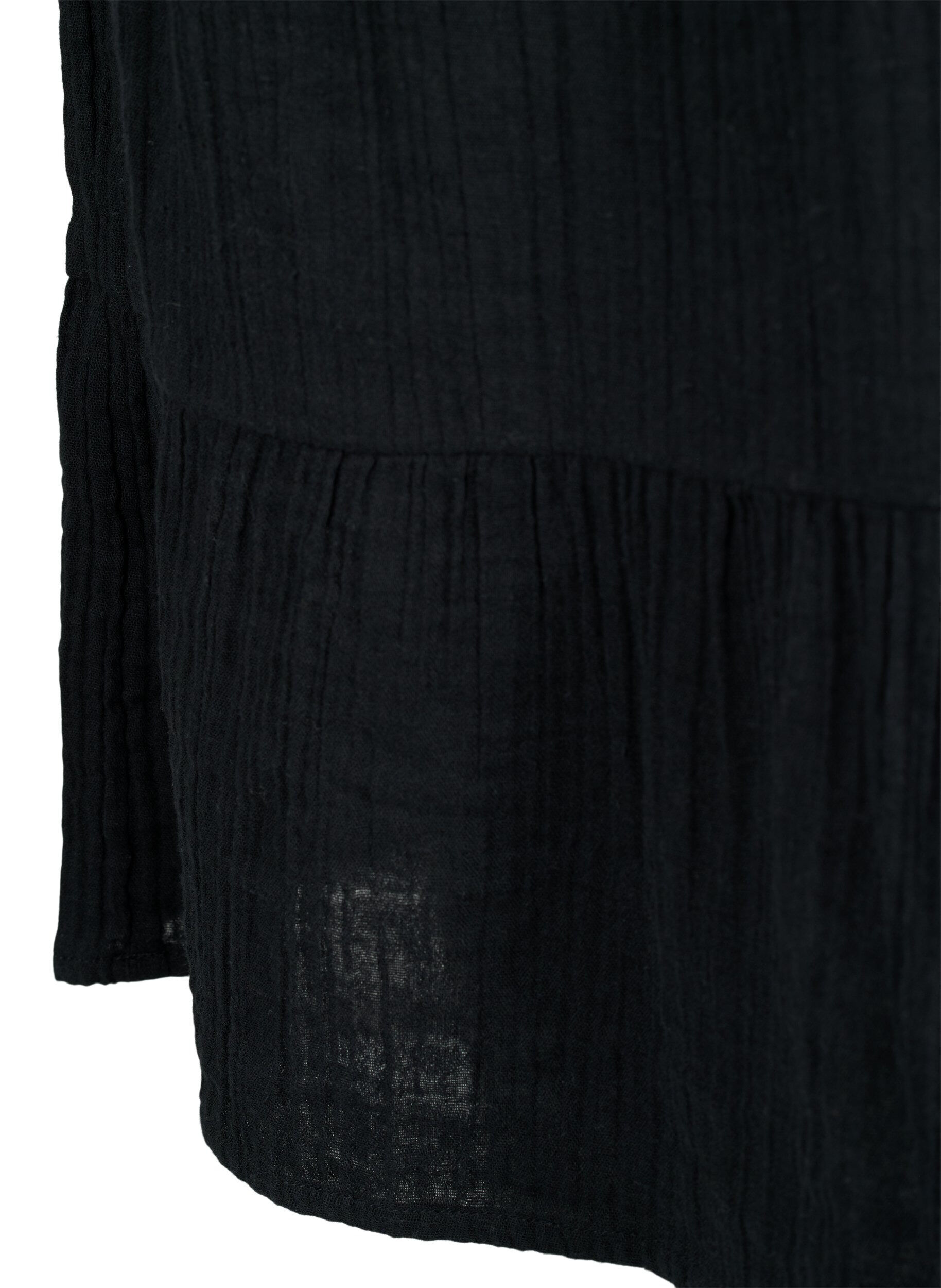 Zizzi Kurzarmkleid aus 100 % Baumwolle, Black, Packshot image number 3