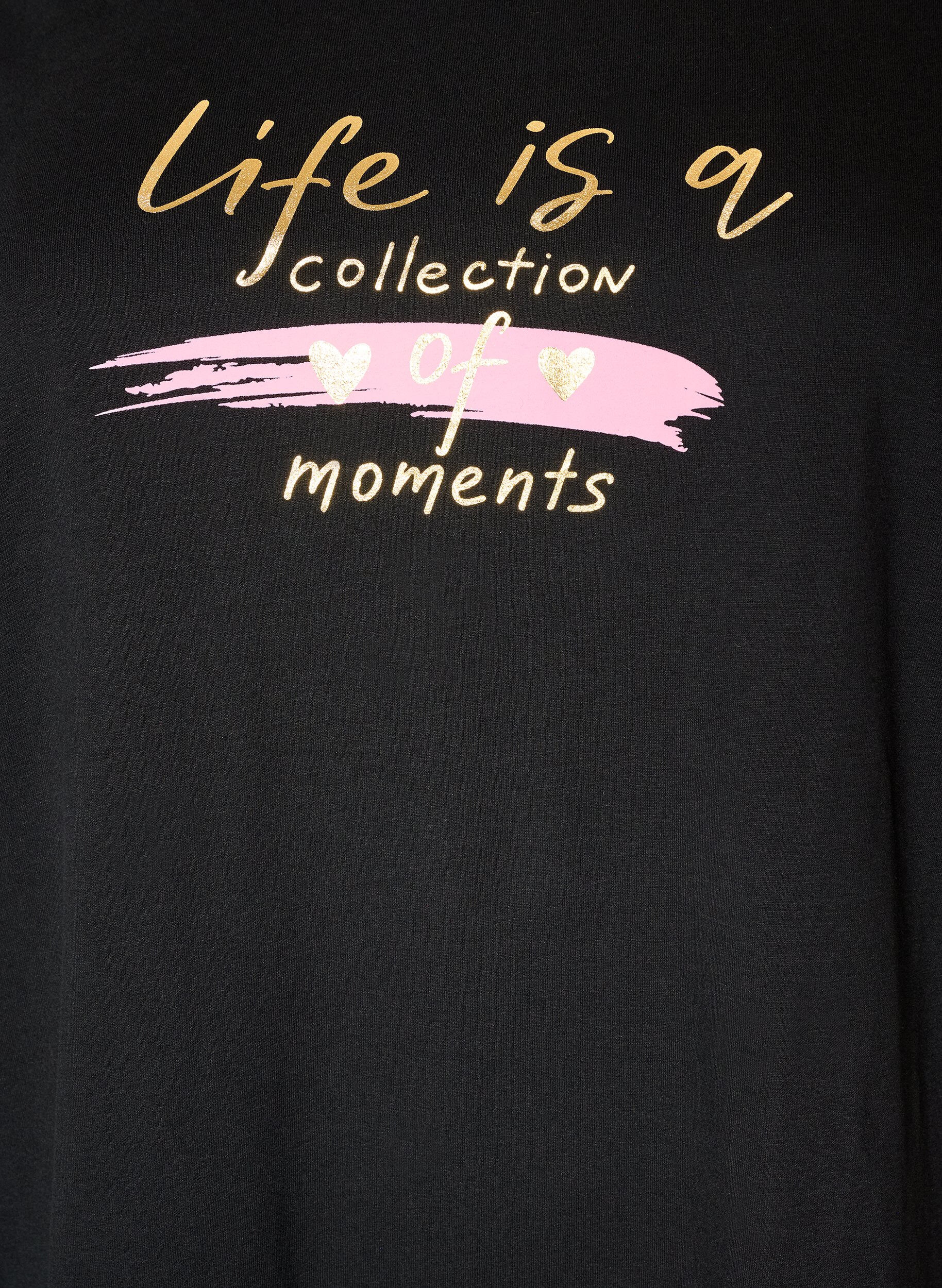 ZizziT-Shirt mit Motiv, Schwarz, Packshot image number 2