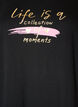 T-Shirt mit Motiv, Schwarz, Packshot image number 2