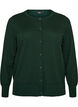 Cardigan en maille fine avec col rond, Vert fonc&eacute;, Packshot image number 0