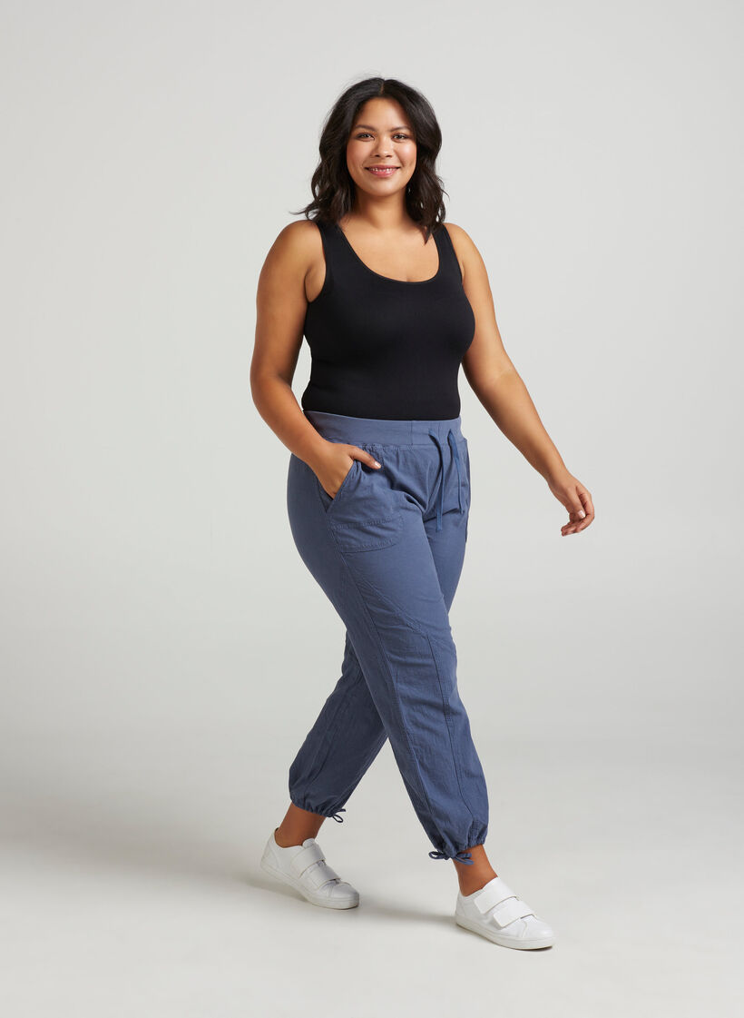 Débardeur basique sans coutures, Noir, Model image number 1