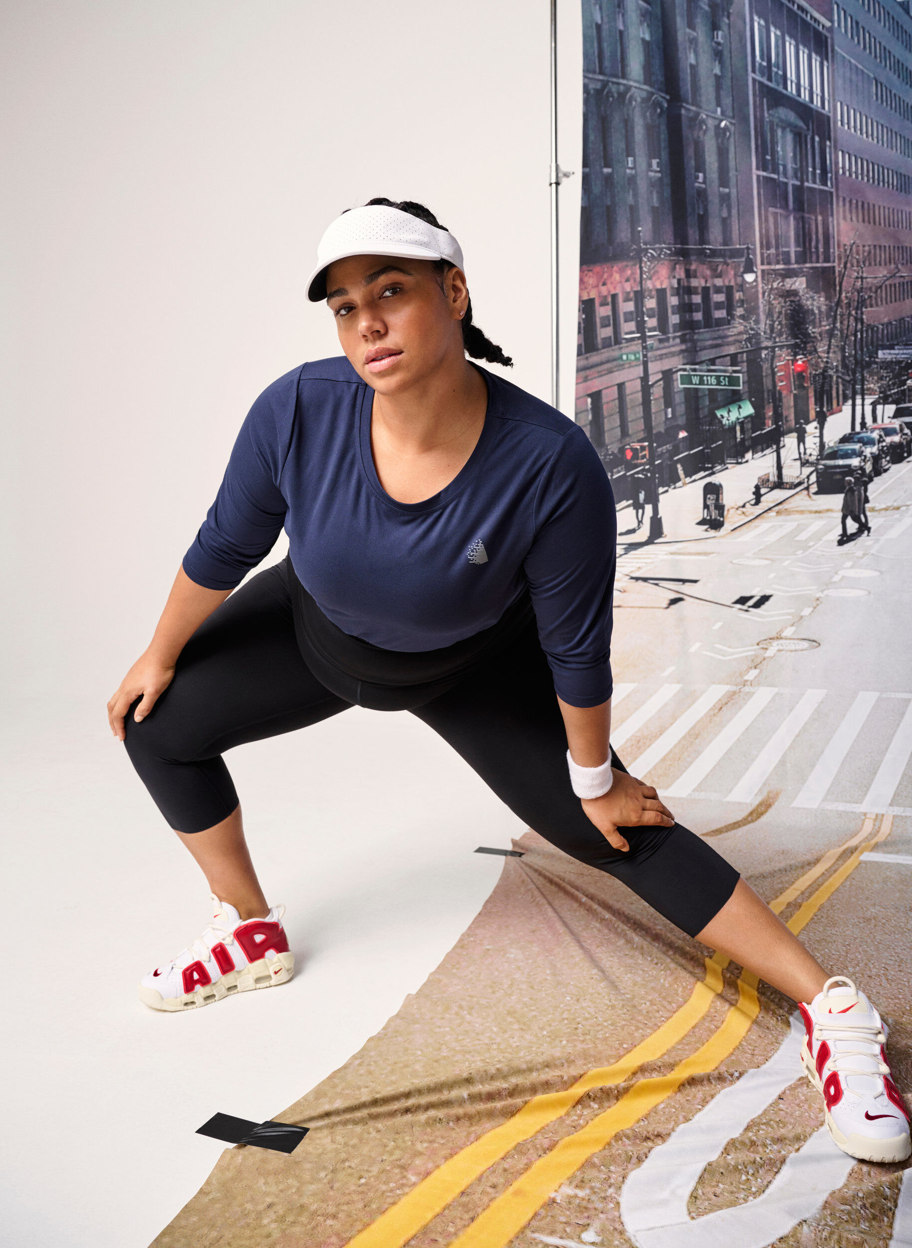 Zizzi Trainingstop mit 3/4 &Auml;rmeln, Blau, Image image number 0