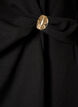 Blouse avec drap&eacute; asym&eacute;trique et manches 3/4, Noir, Packshot image number 3