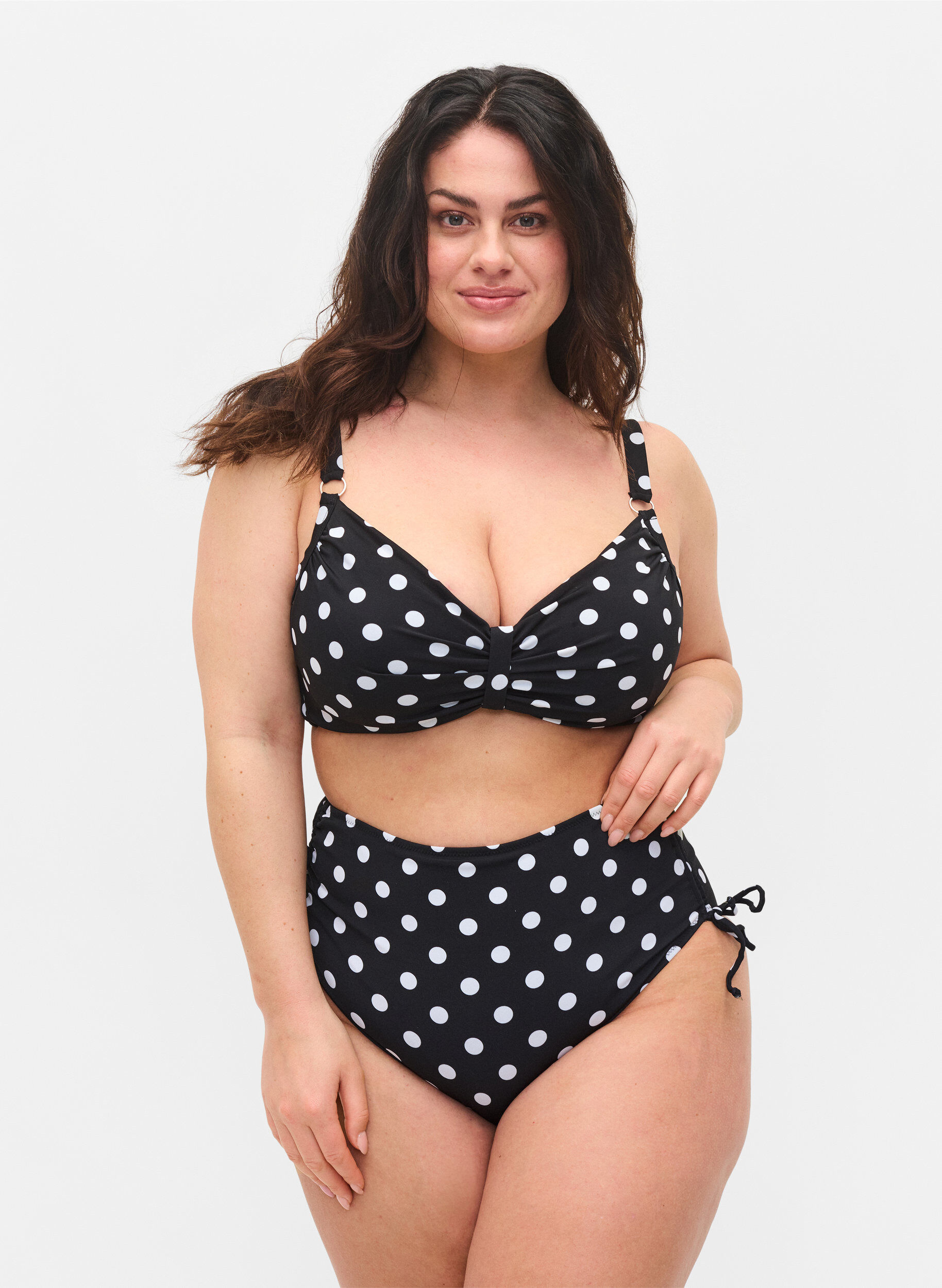 Zizzi Bikinihose mit Print, Dotted Print, Model image number 0