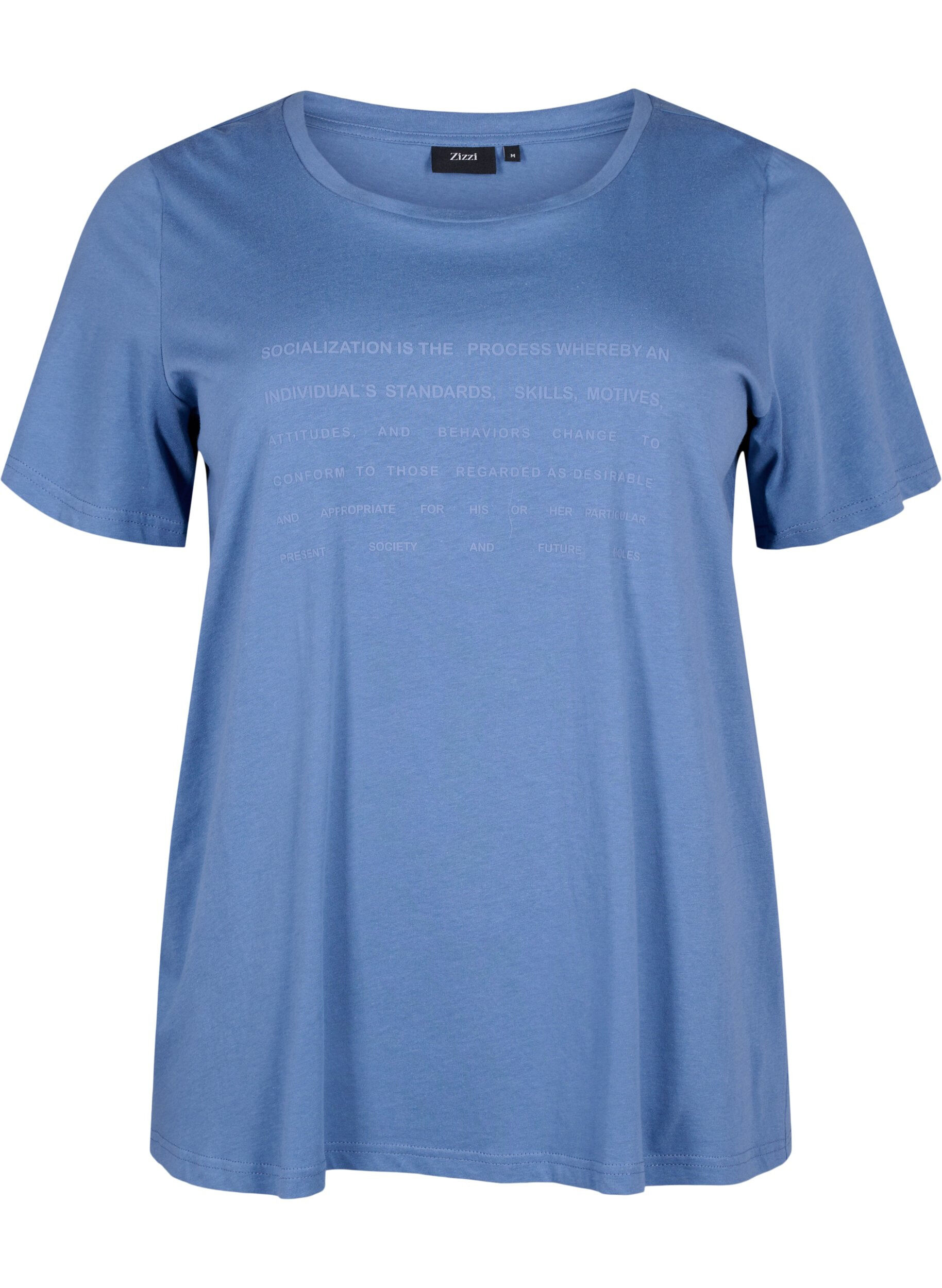 Zizzi T-Shirt mit Text-Motiv, Moonlight B. W.Navy, Packshot image number 0