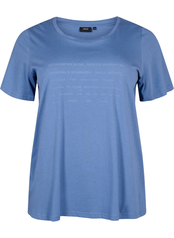 T-shirt avec motif de texte, Moonlight B. W.Navy, Packshot image number 0