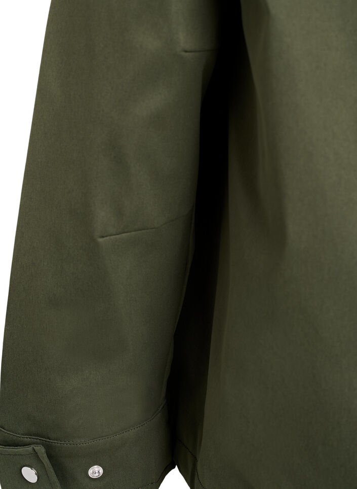 Veste courte de printemps avec capuche amovible, Vert fonc&eacute;, Packshot image number 3