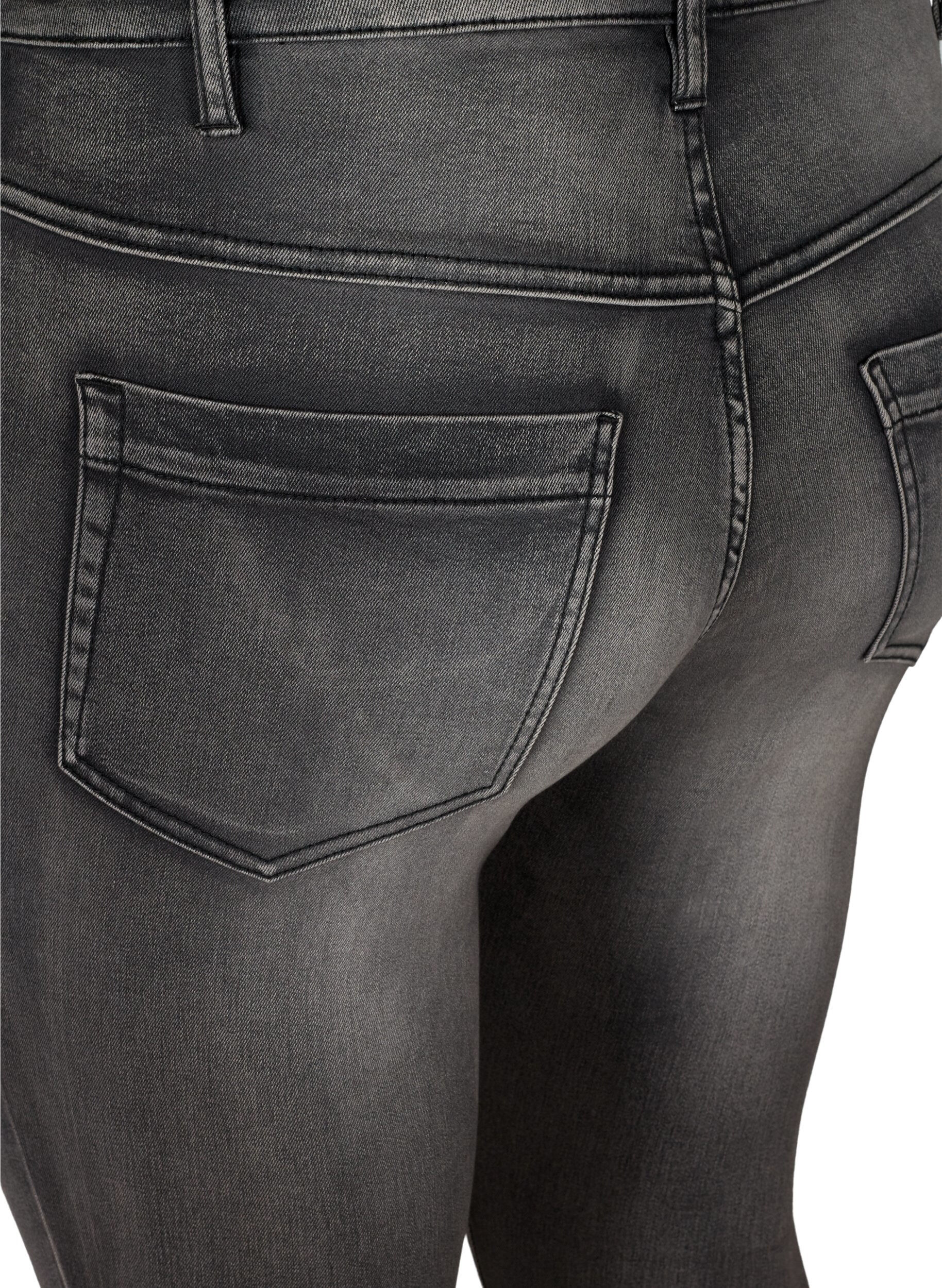 ZizziJean Amy super slim &agrave; taille haute, Dark Grey Denim, Packshot image number 3