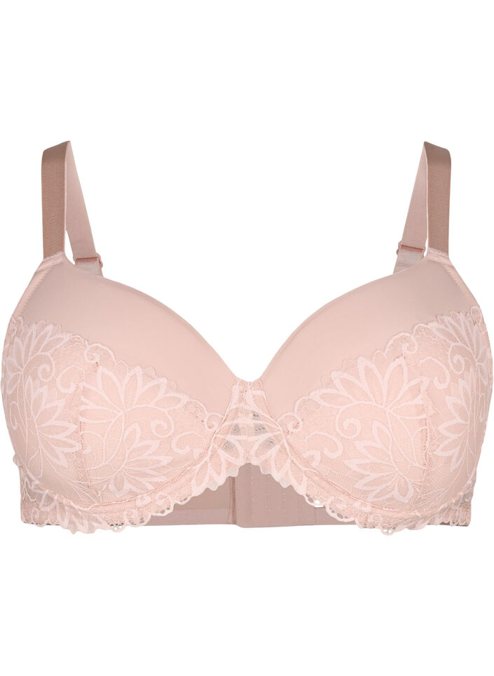 Soutien-gorge en dentelle avec armatures et rembourrage, Pink Tint, Packshot image number 0