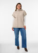 Strickweste mit Rollkragen und Zopfmuster, Beige, Model image number 1