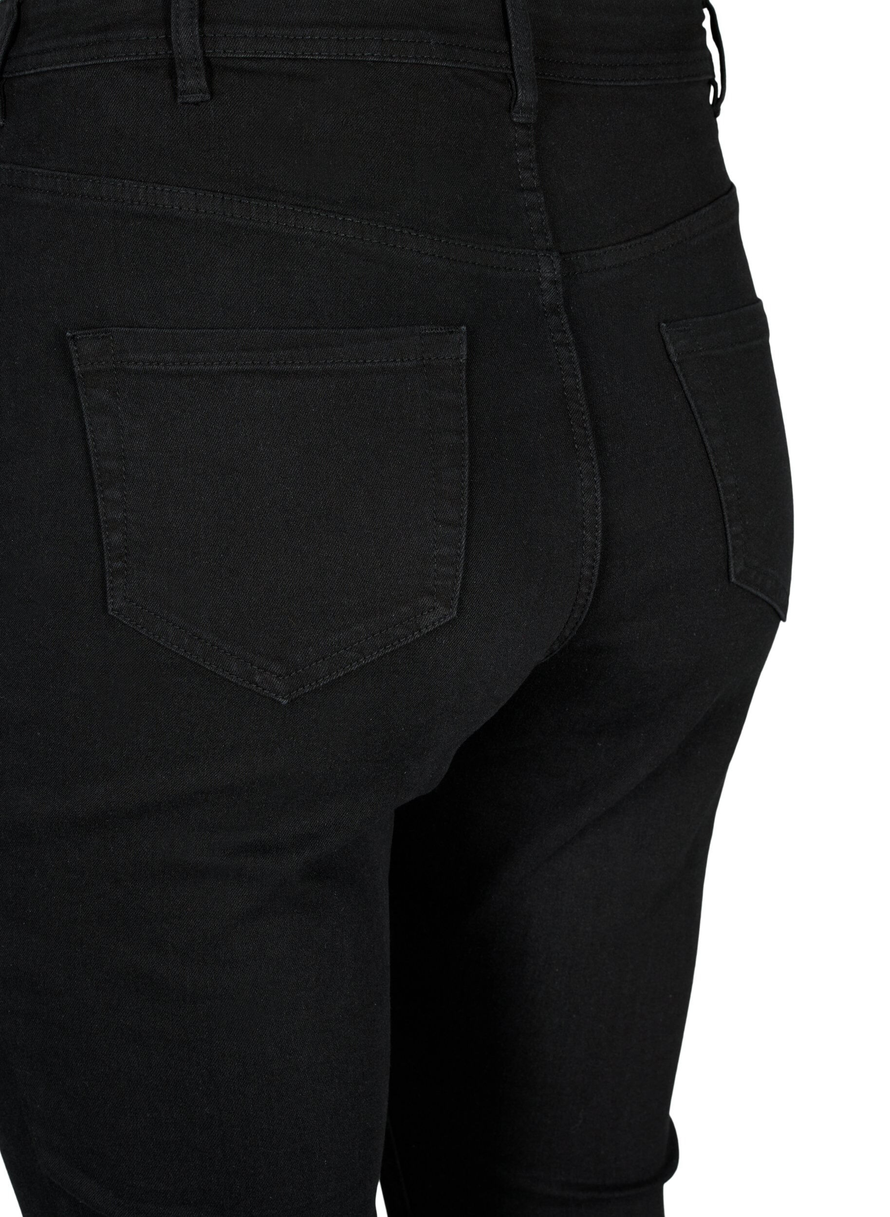 Zizzi Jeans mit Super Slim Fit, Schwarz, Packshot image number 3