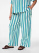 Gestreifte Hose mit hoher Taille und weiten Beinen, Vanille, Model image number 0