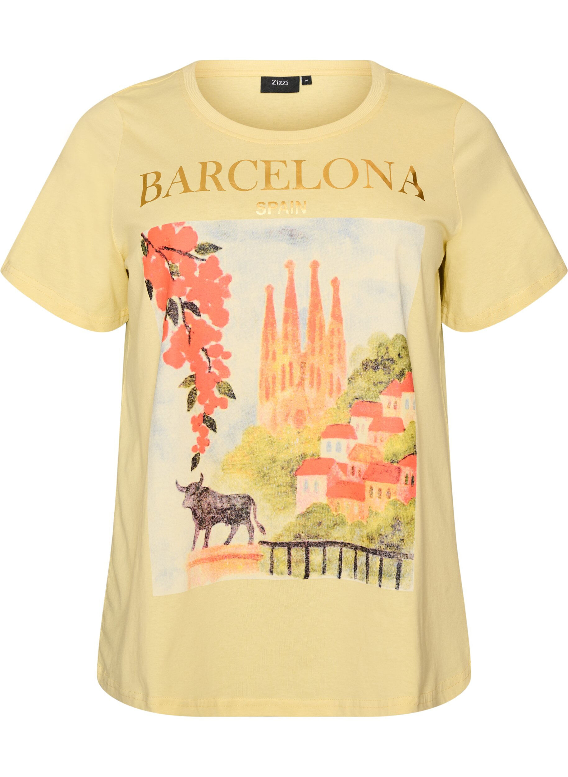 T-shirt en coton avec imprim&eacute;