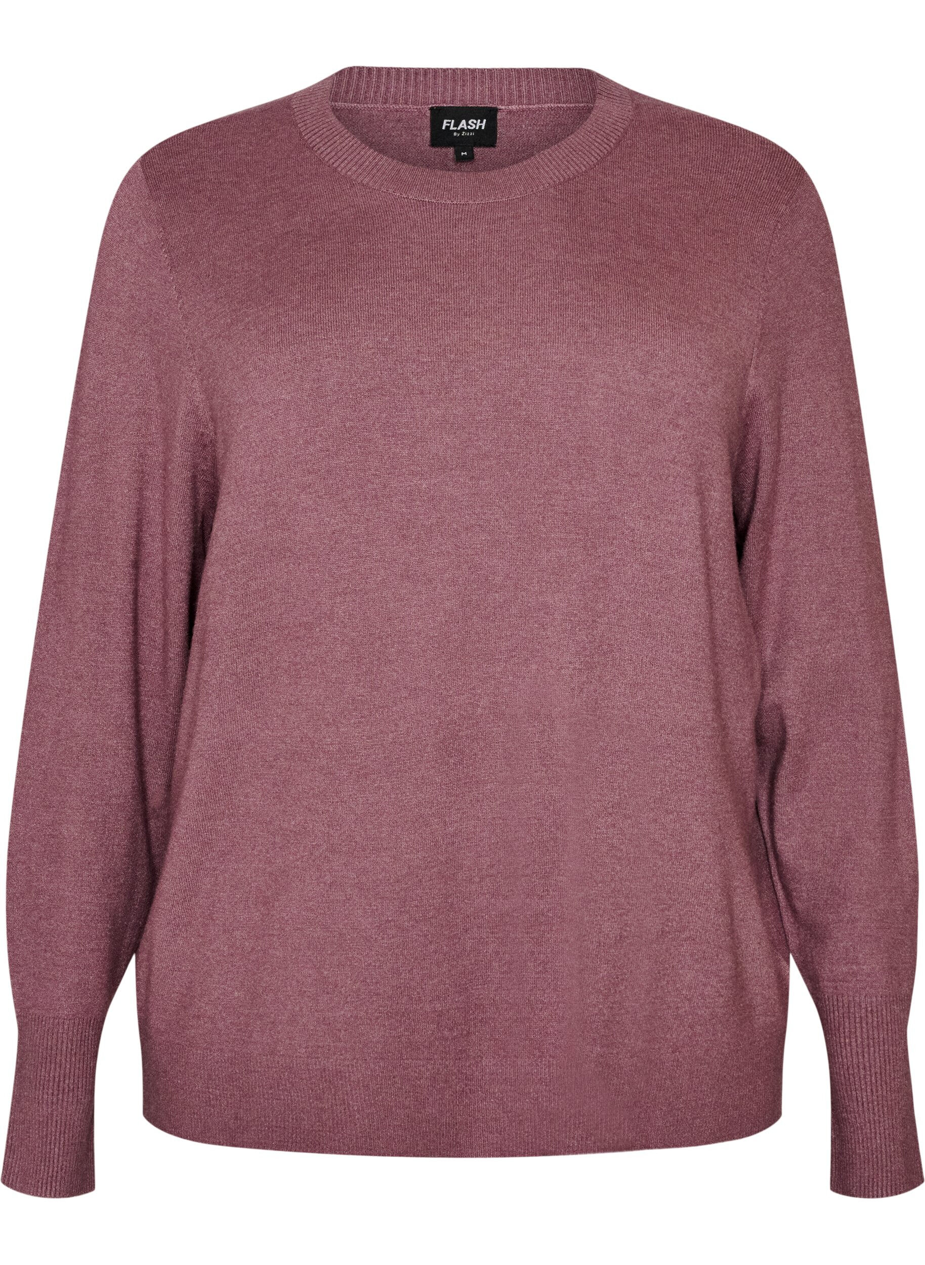 ZizziBlouse en maille avec un col rond, Rose, Packshot image number 0