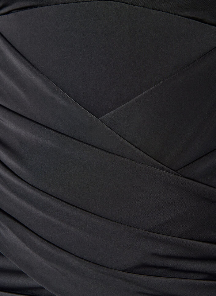 Badeanzug mit gekreuztem Raffungselement, Schwarz, Packshot image number 2
