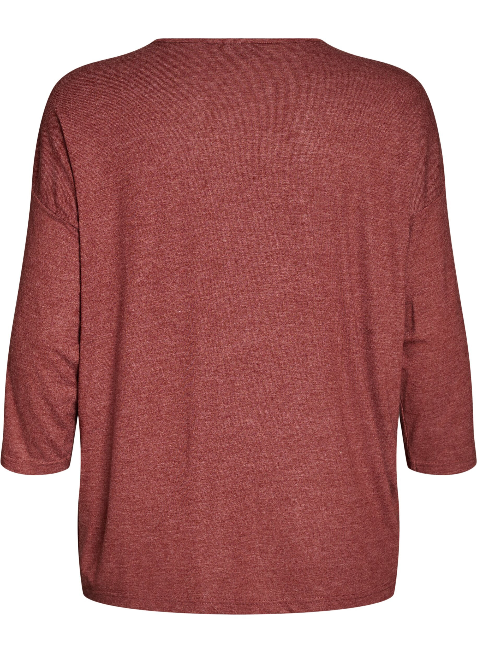 ZizziBlouse en jersey avec manches 3/4, Bordeaux, Packshot image number 1