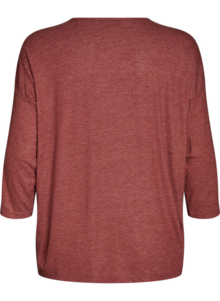 Blouse en jersey avec manches 3/4, Bordeaux, Packshot image number 1
