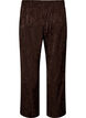 Pantalon ample &agrave; motif cachemire et taille haute, Marron, Packshot image number 1
