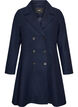 Manteau en laine coupe A avec poches, Bleu, Packshot image number 0
