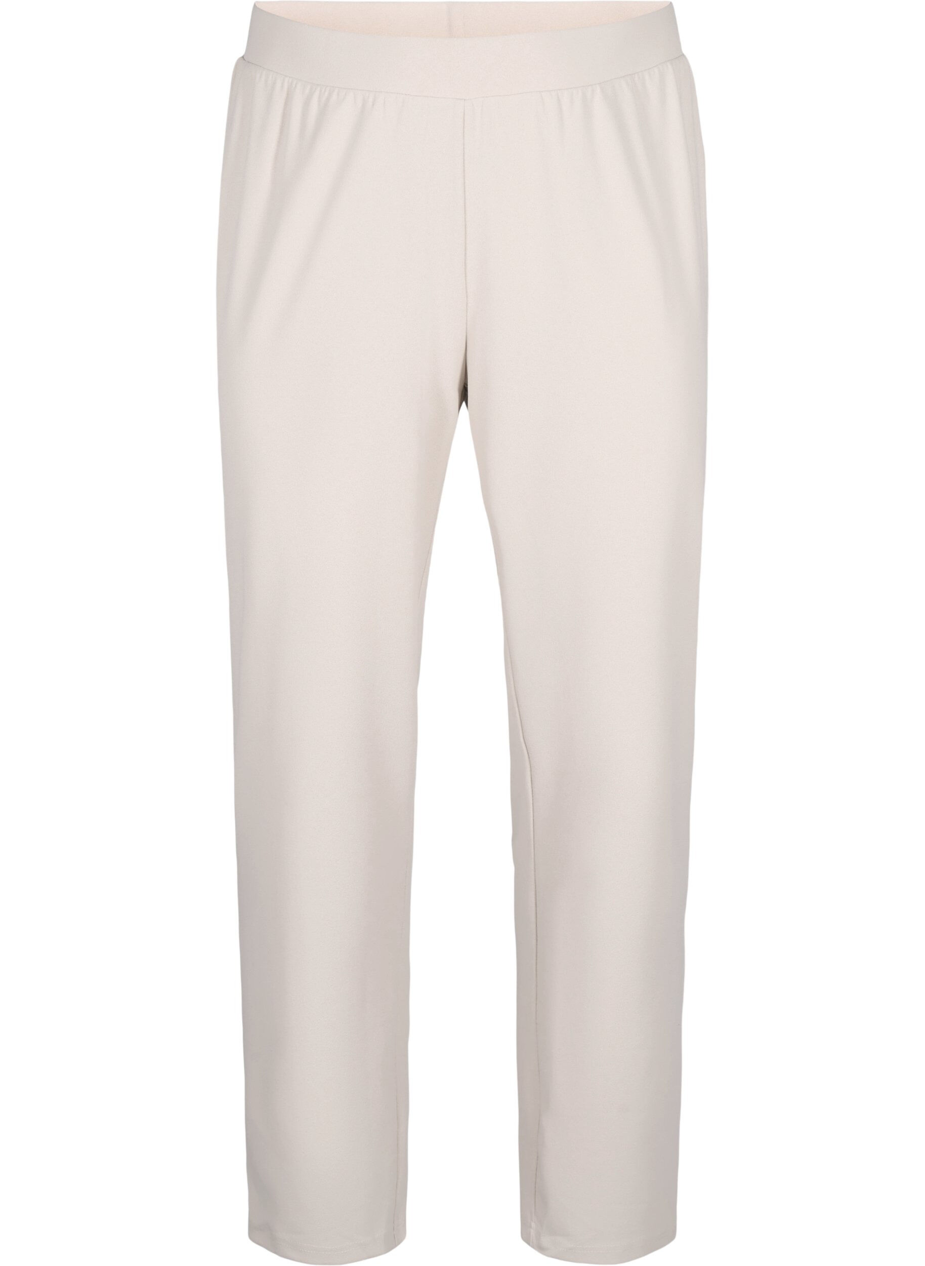 Zizzi Pantalon &agrave; coupe droite, Beige, Packshot image number 0