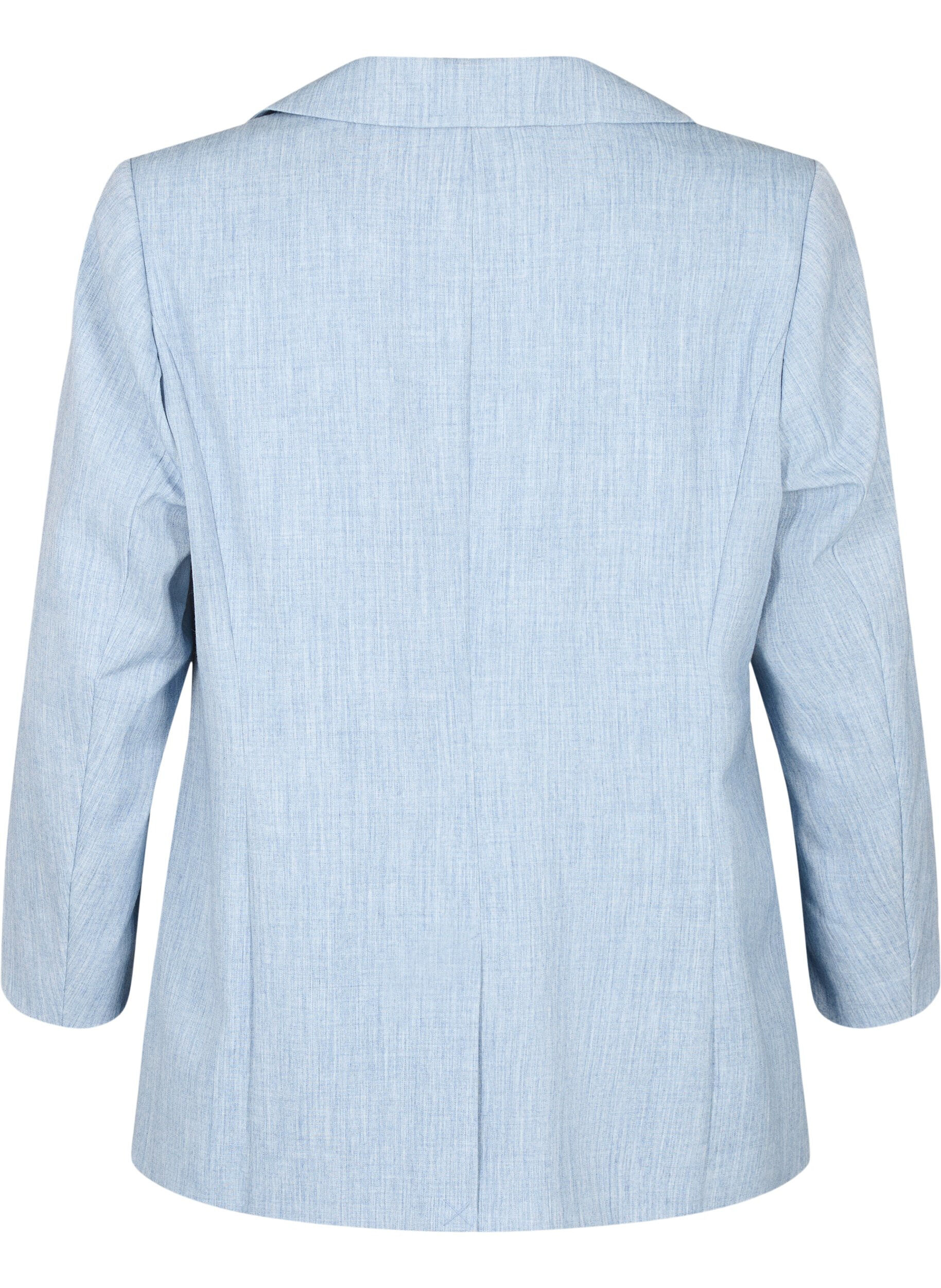Zizzi Melierter Blazer mit Knopfverschluss, Infinity , Packshot image number 1