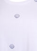 T-shirt en coton biologique avec motifs brodés, Blanc, Packshot image number 2