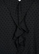 Blouse avec volants et texture en pointillés, Black, Packshot image number 2