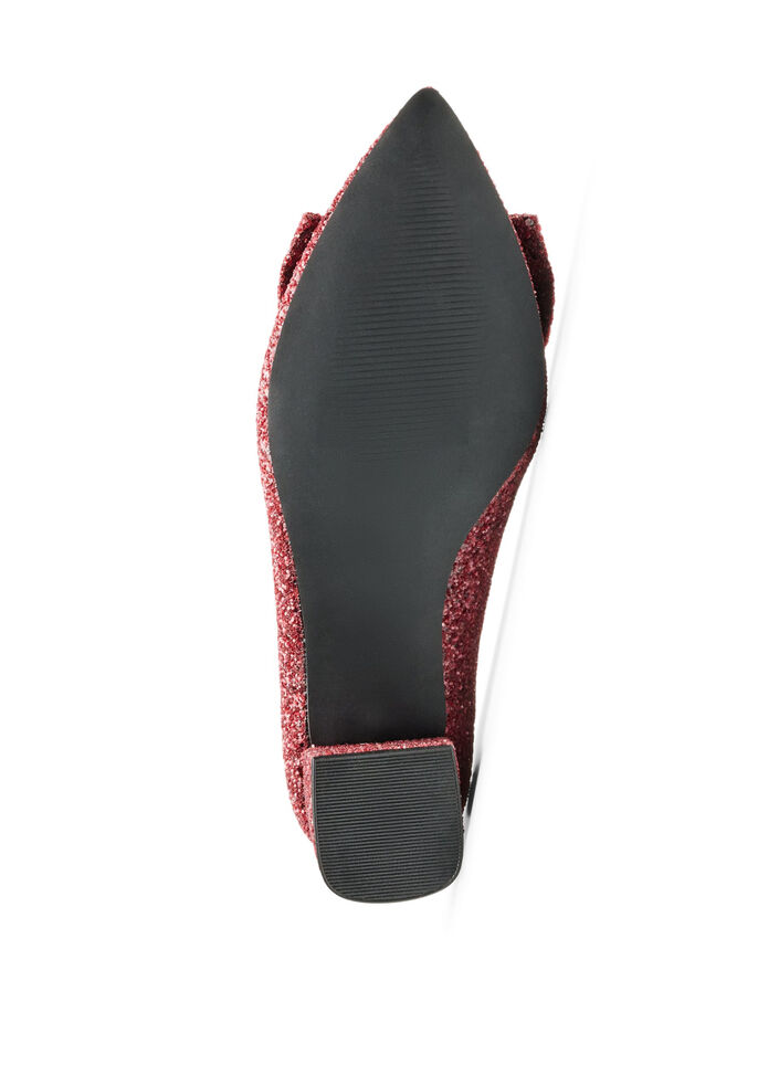 Glitzer-Pumps mit Schleife, Rot, Packshot image number 4