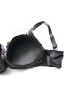 Vorgeformter BH mit Blumenstickerei, Schwarz, Packshot image number 3