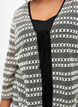 Cardigan en crochet avec ceinture à nouer, Black White, Model image number 2