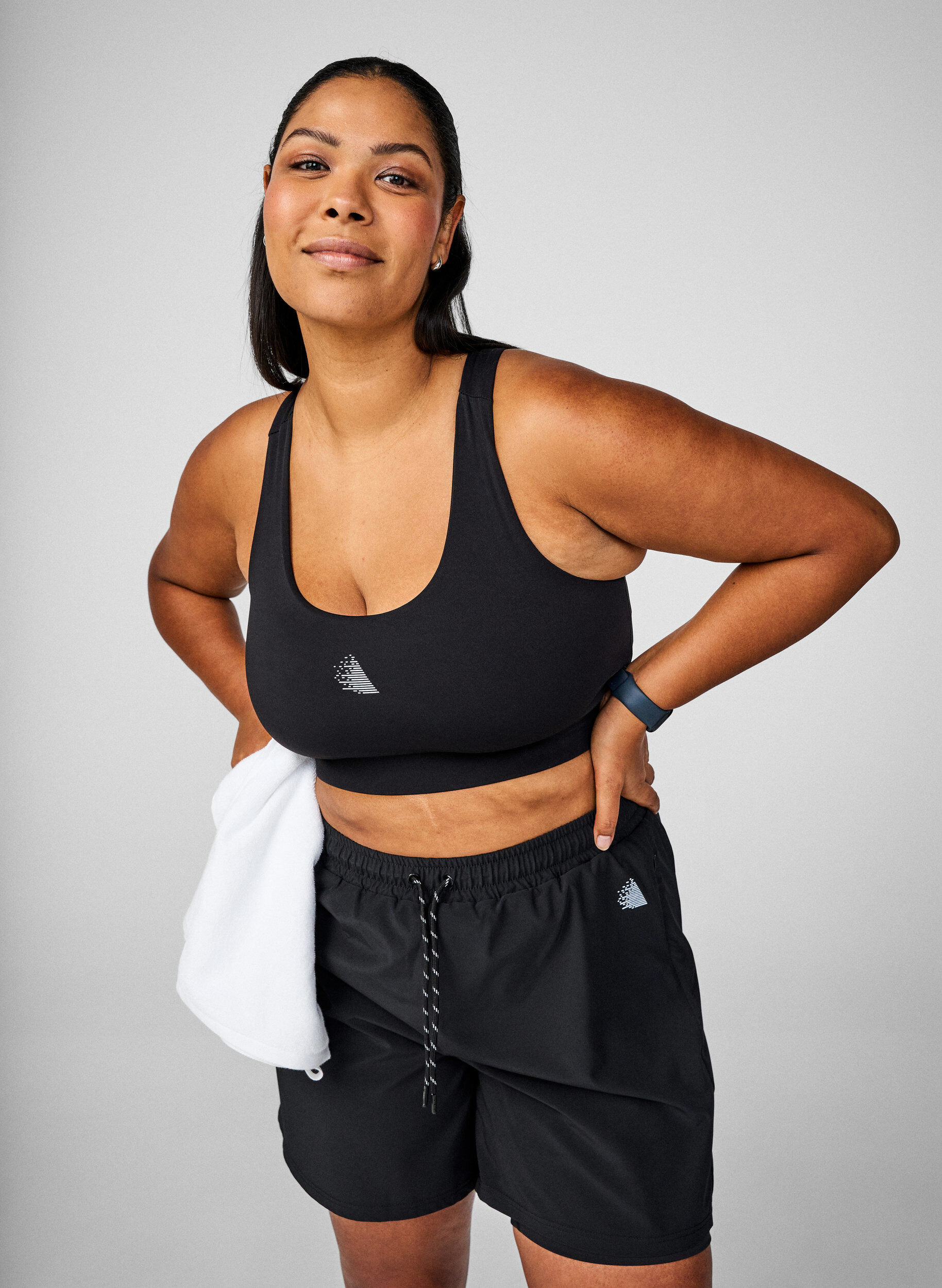 Zizzi Racerback-Sport-BH, Schwarz, Image image number 0