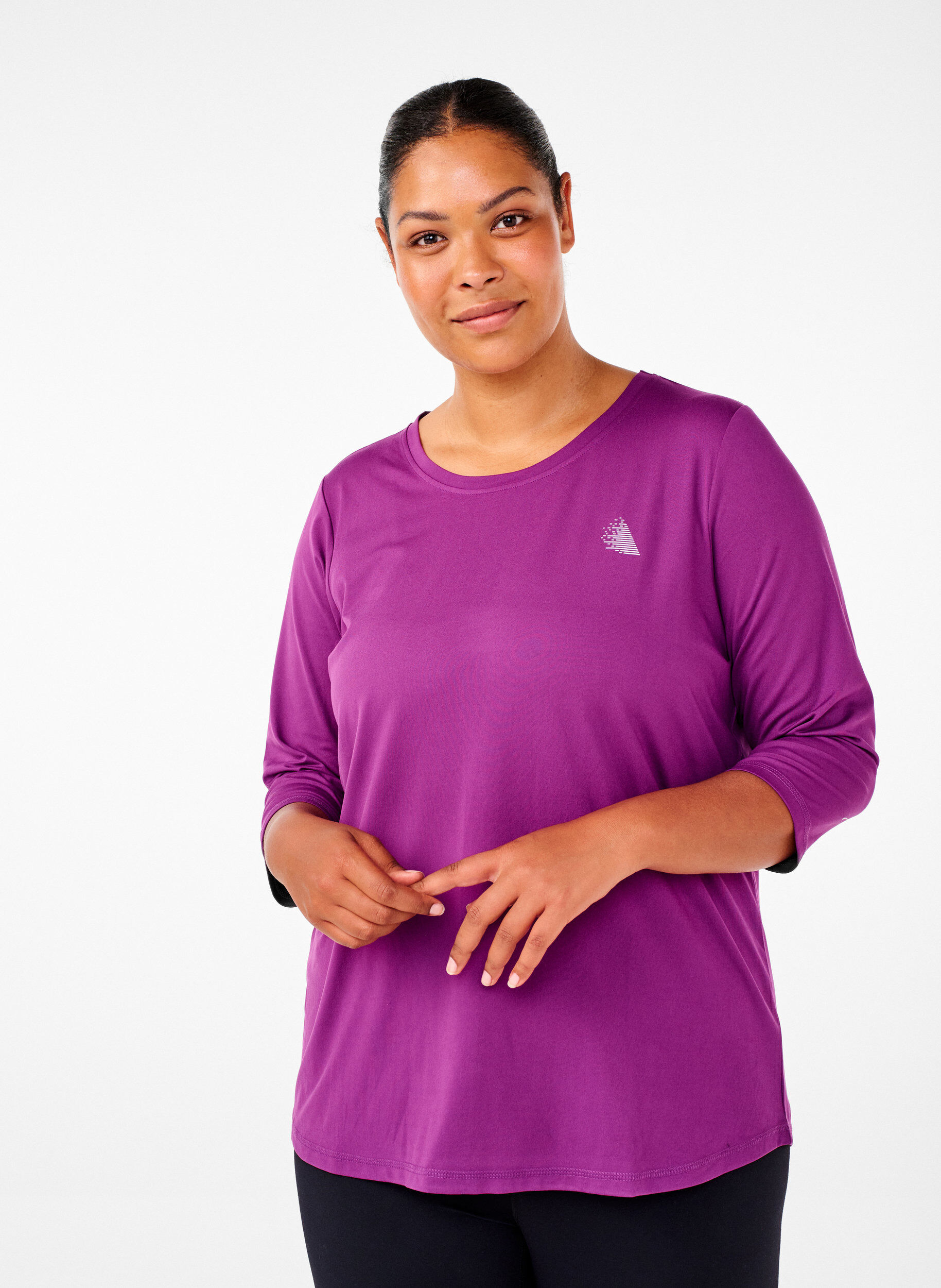 Haut de sport &agrave; manches 3/4, Violet, Model