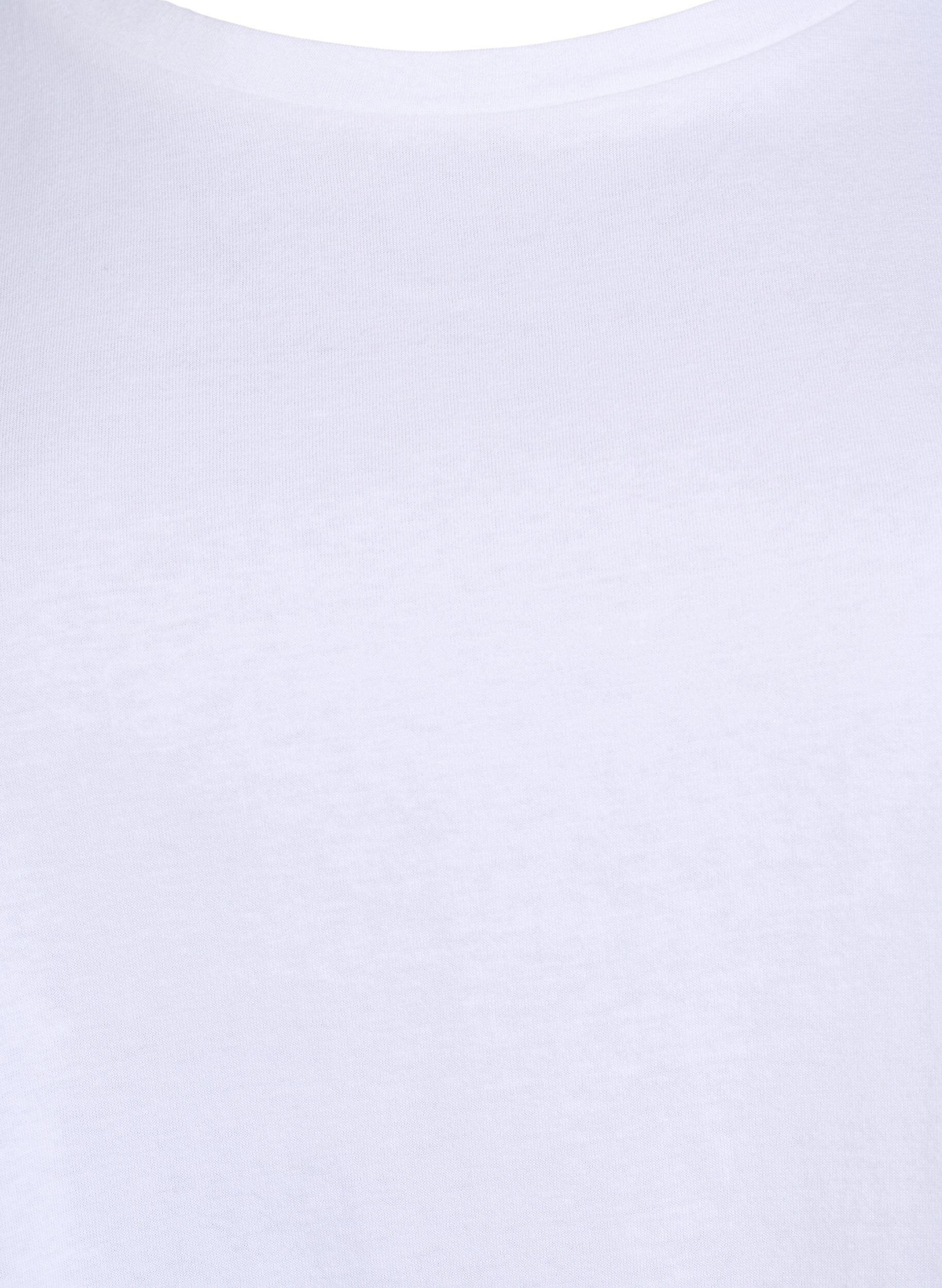Zizzi T-shirt avec des manches en broderie anglaise, Blanc, Packshot image number 2