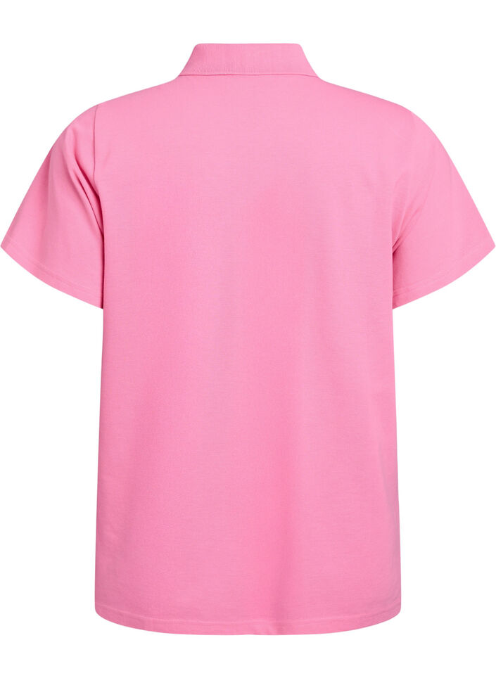 Poloshirt mit kurzen &Auml;rmeln, Pink, Packshot image number 1