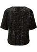Bluse mit Pailletten und ellenbogenlangen &Auml;rmeln, Schwarz, Packshot image number 1