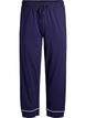 Pantalon de pyjama taille haute en coton, Bleu, Packshot image number 0