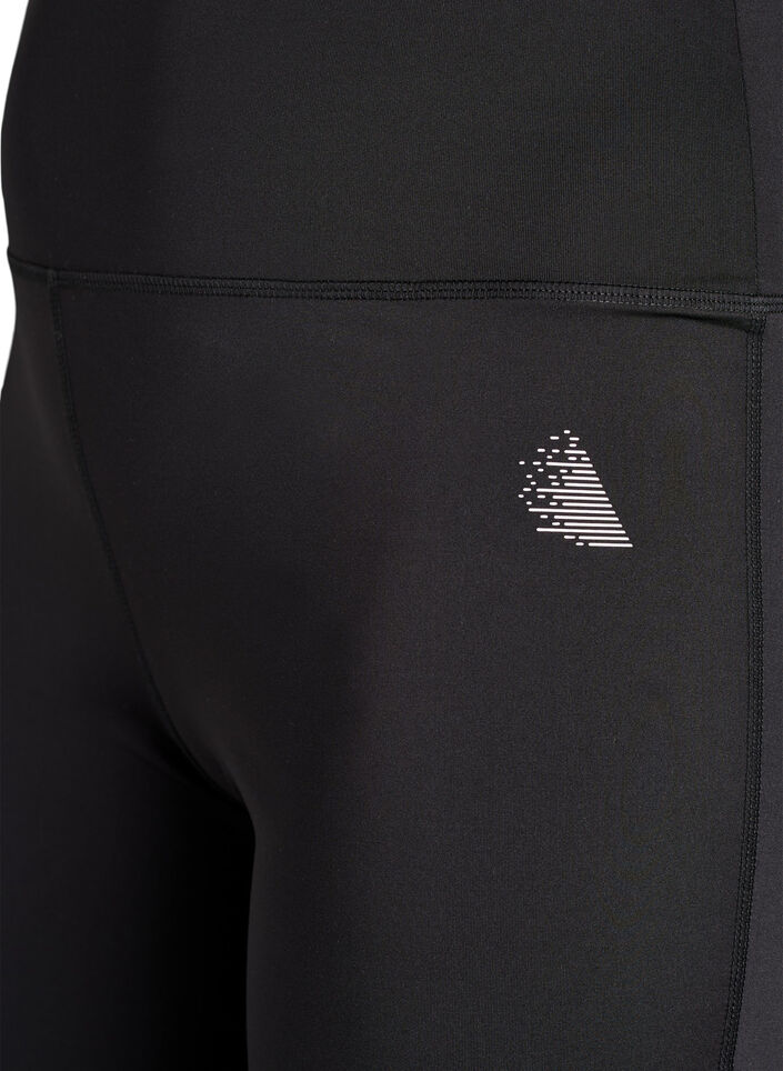 Ausgestellte Trainingshose mit hoher Taille, Schwarz, Packshot image number 2